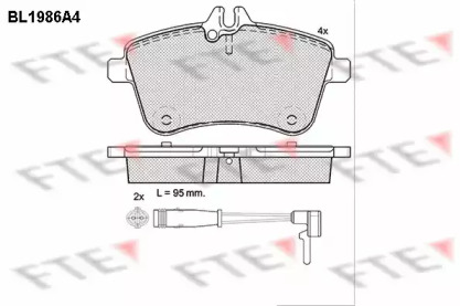 Комплект тормозных колодок FTE BL1986A4