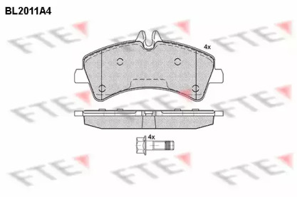 Комплект тормозных колодок FTE BL2011A4