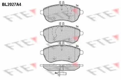 Комплект тормозных колодок FTE BL2027A4