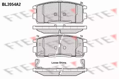 Комплект тормозных колодок FTE BL2054A2