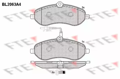 Комплект тормозных колодок FTE BL2063A4