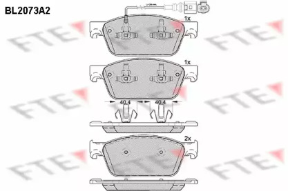 Комплект тормозных колодок FTE BL2073A2