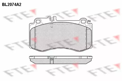 Комплект тормозных колодок FTE BL2074A2