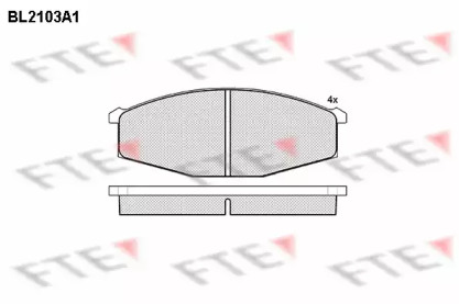 Комплект тормозных колодок FTE BL2103A1