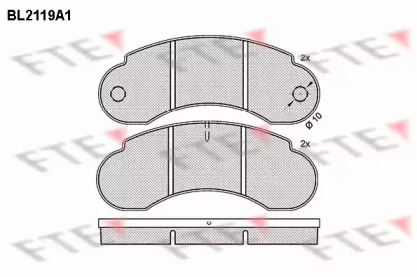 Комплект тормозных колодок FTE BL2119A1