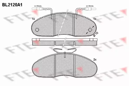 Комплект тормозных колодок FTE BL2120A1