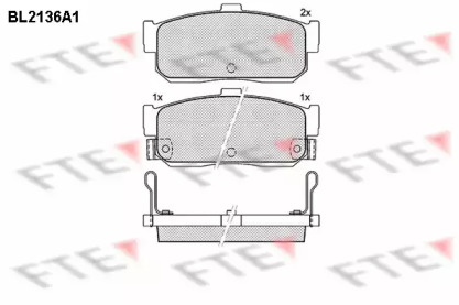 Комплект тормозных колодок FTE BL2136A1