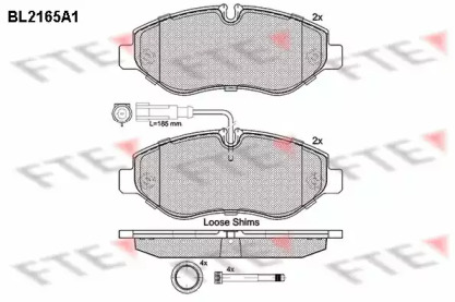 Комплект тормозных колодок FTE BL2165A1