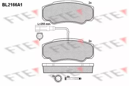 Комплект тормозных колодок FTE BL2166A1