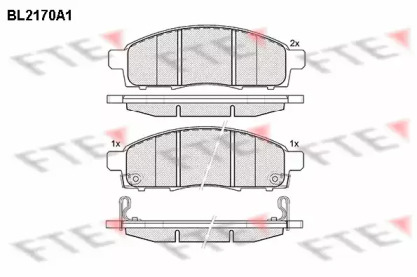 Комплект тормозных колодок FTE BL2170A1