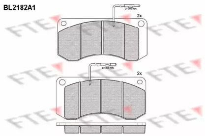 Комплект тормозных колодок FTE BL2182A1