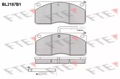 Комплект тормозных колодок FTE BL2187B1