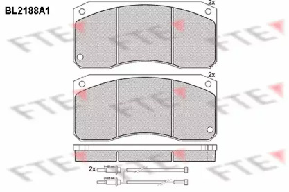 Комплект тормозных колодок FTE BL2188A1