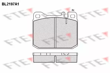 Комплект тормозных колодок FTE BL2197A1