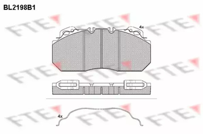 Комплект тормозных колодок FTE BL2198B1