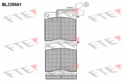 Комплект тормозных колодок FTE BL2200A1