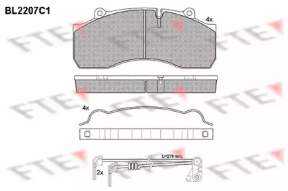 Комплект тормозных колодок FTE BL2207C1