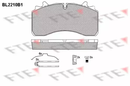 Комплект тормозных колодок FTE BL2210B1