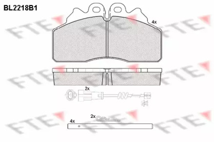 Комплект тормозных колодок FTE BL2218B1