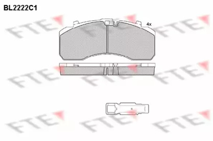 Комплект тормозных колодок FTE BL2222C1