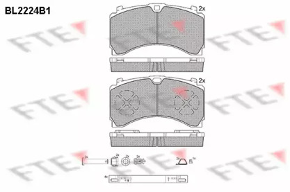 Комплект тормозных колодок FTE BL2224B1