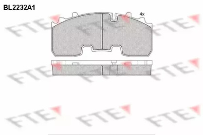 Комплект тормозных колодок FTE BL2232A1