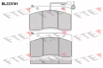 Комплект тормозных колодок FTE BL2237A1