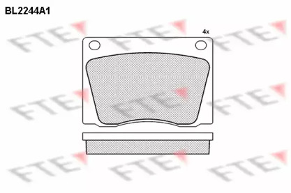 Комплект тормозных колодок FTE BL2244A1