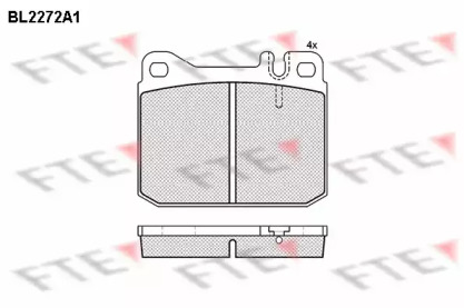 Комплект тормозных колодок FTE BL2272A1