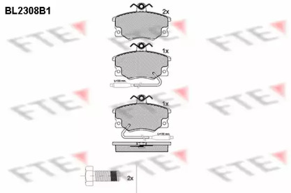 Комплект тормозных колодок FTE BL2308B1