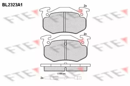 Комплект тормозных колодок FTE BL2323A1