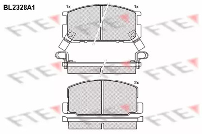 Комплект тормозных колодок FTE BL2328A1