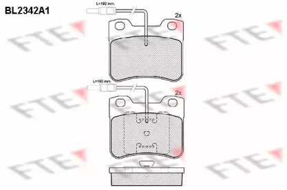 Комплект тормозных колодок FTE BL2342A1