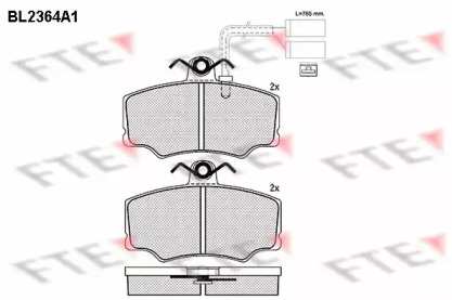 Комплект тормозных колодок FTE BL2364A1