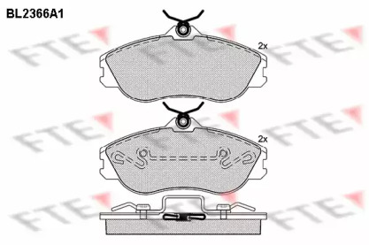 Комплект тормозных колодок FTE BL2366A1