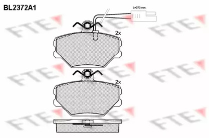 Комплект тормозных колодок FTE BL2372A1