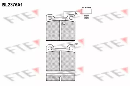 Комплект тормозных колодок FTE BL2376A1