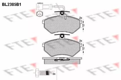 Комплект тормозных колодок FTE BL2385B1