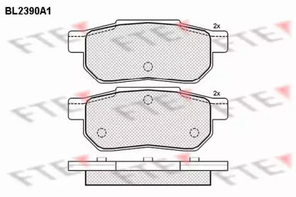 Комплект тормозных колодок FTE BL2390A1