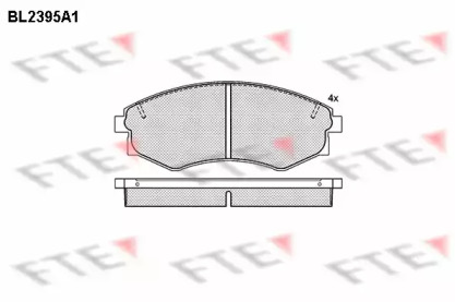 Комплект тормозных колодок FTE BL2395A1