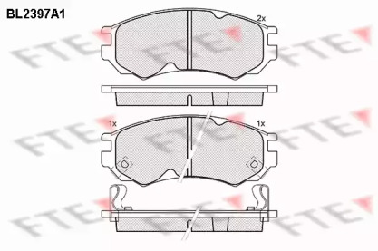 Комплект тормозных колодок FTE BL2397A1