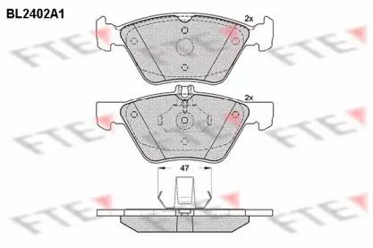 Комплект тормозных колодок FTE BL2402A1