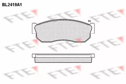 Комплект тормозных колодок FTE BL2419A1