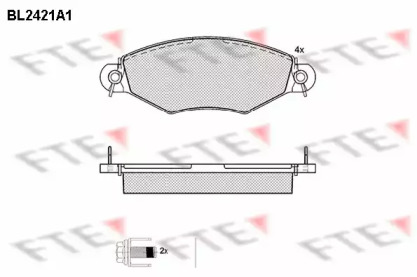 Комплект тормозных колодок FTE BL2421A1