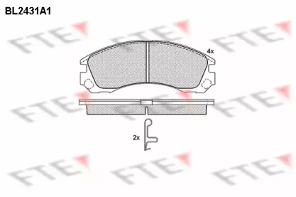 Комплект тормозных колодок FTE BL2431A1