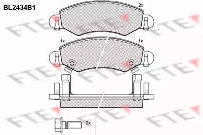 Комплект тормозных колодок FTE BL2434B1
