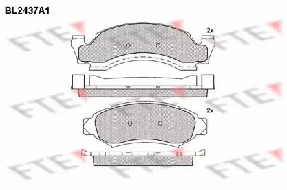 Комплект тормозных колодок FTE BL2437A1