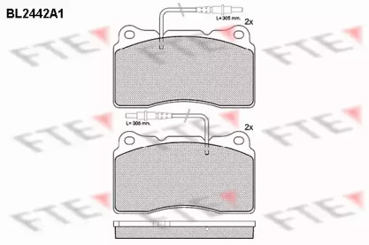 Комплект тормозных колодок FTE BL2442A1