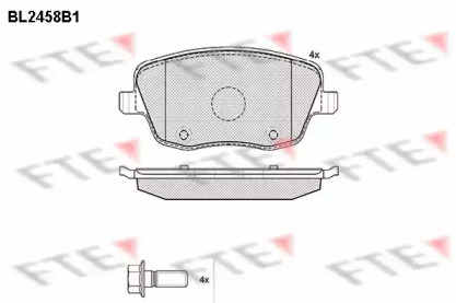 Комплект тормозных колодок FTE BL2458B1