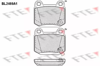 Комплект тормозных колодок FTE BL2469A1